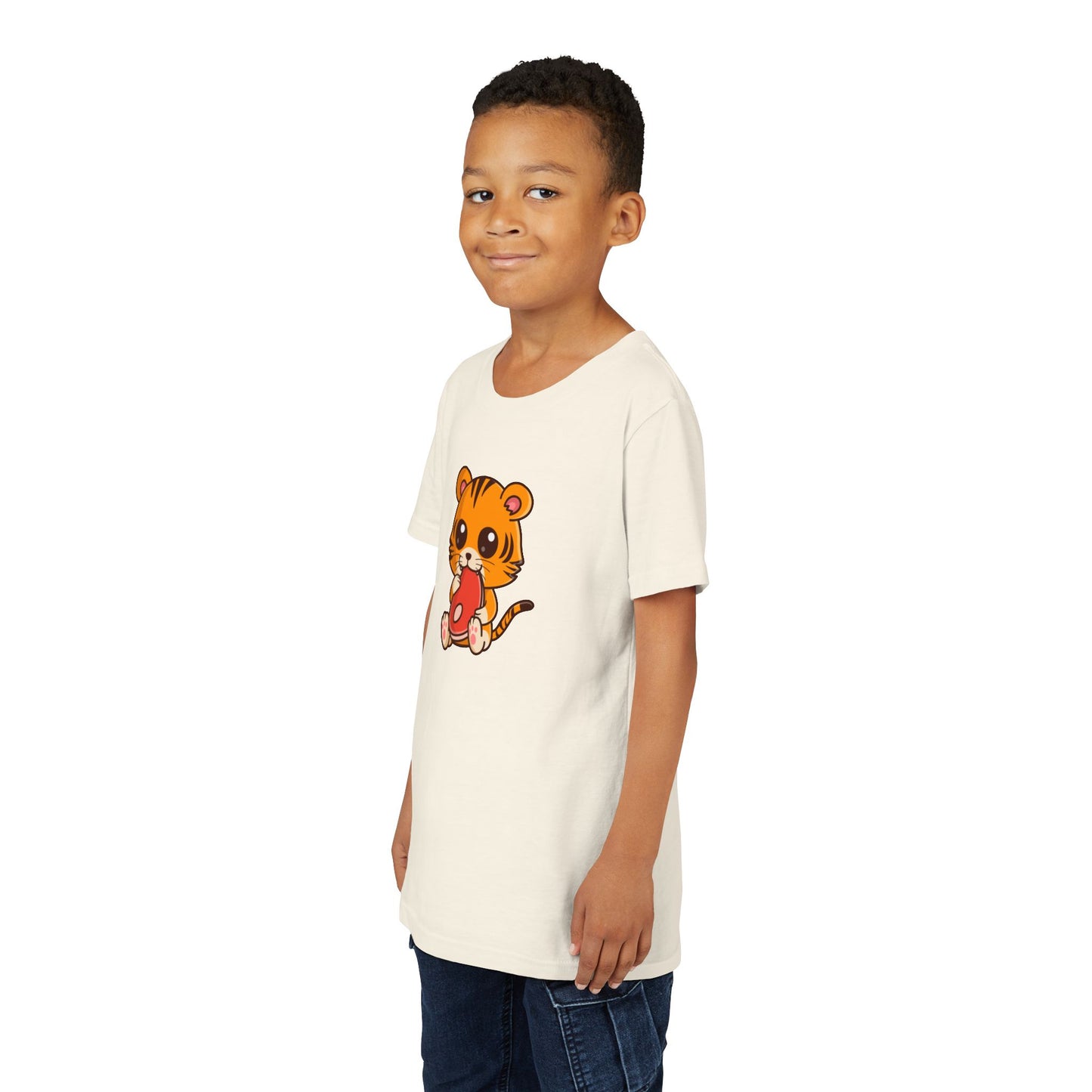 Tiger Snackn' Kawaii Style Youth Tee Shirt by Zoo Guide™