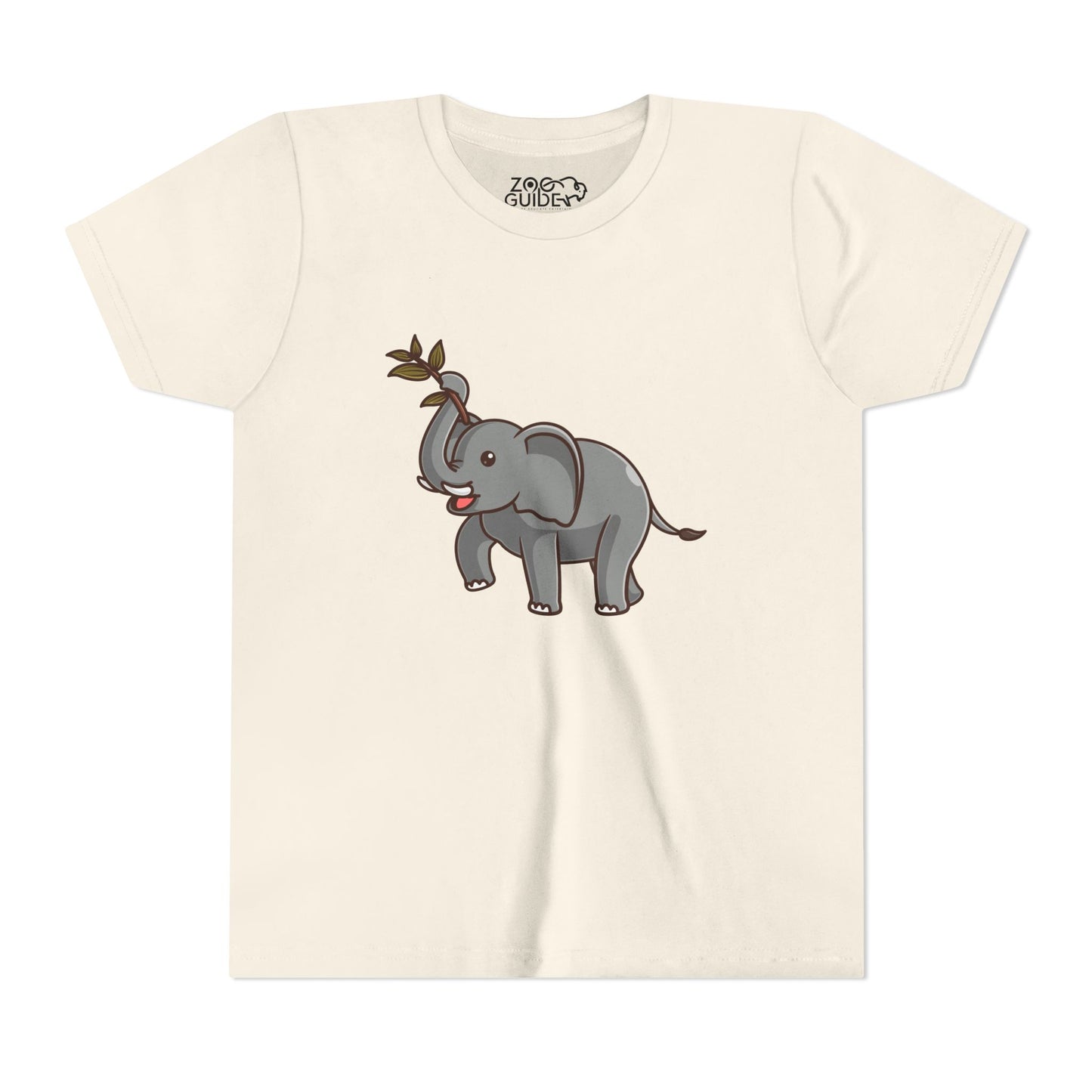 African Elephant Kawaii Style Youth Tee Shirt by Zoo Guide™