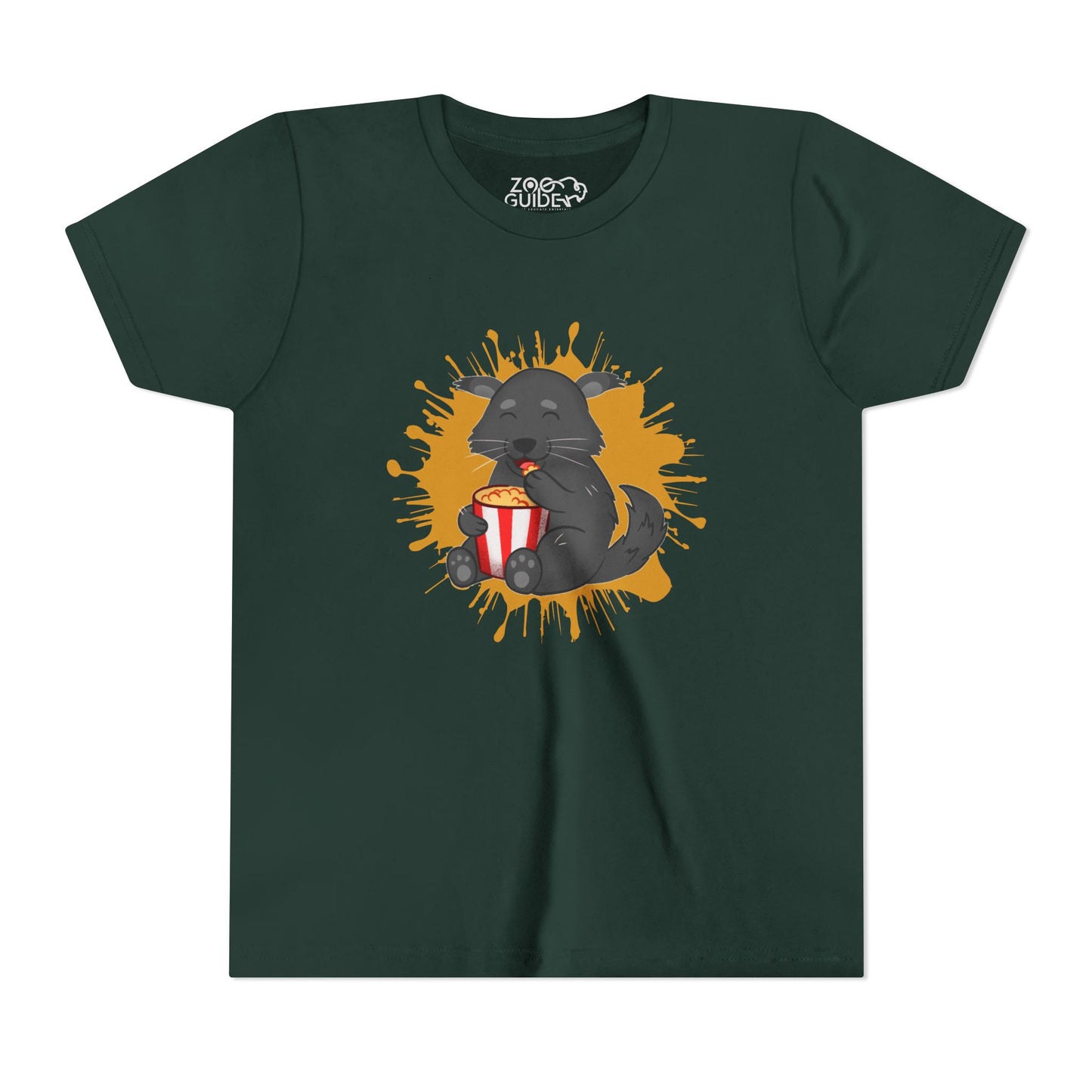 Binturong Popcorn Color Splash Youth Tee Shirt by Zoo Guide™