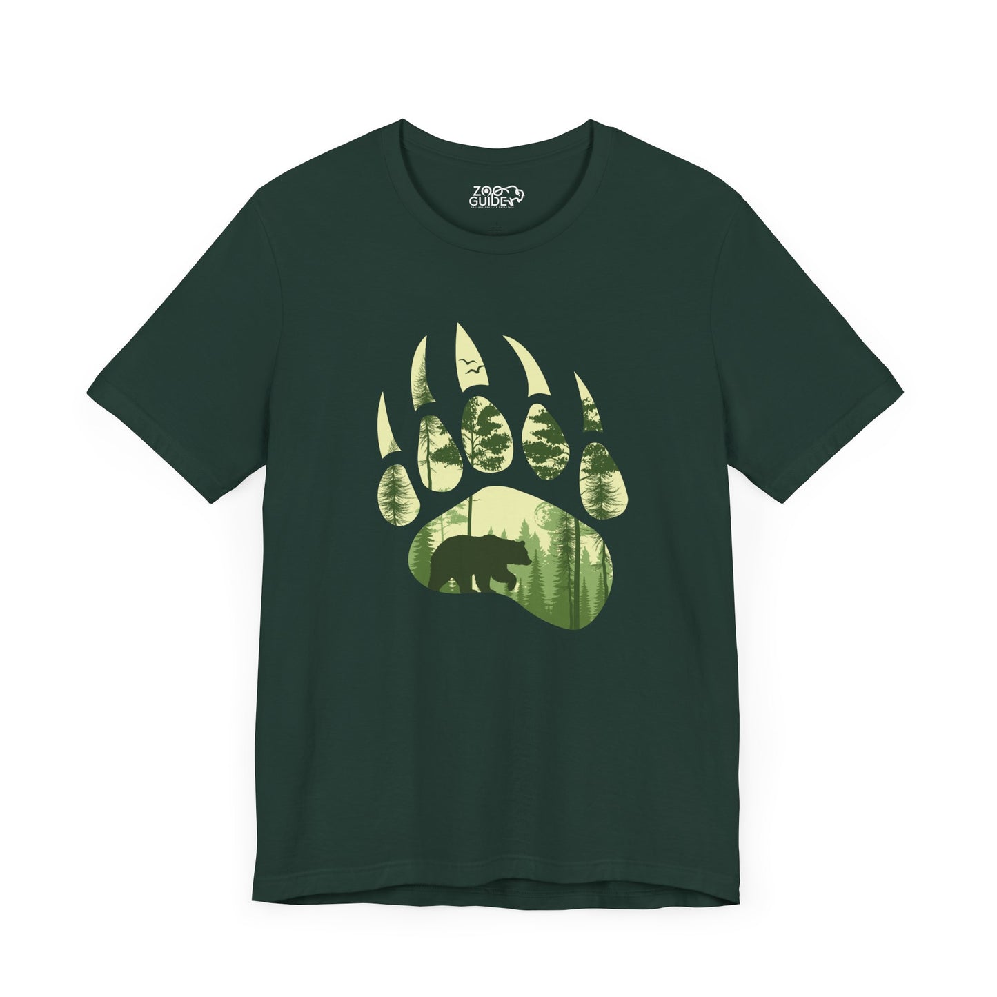 Bear Print Adult Unisex Tee Shirt by Zoo Guide™