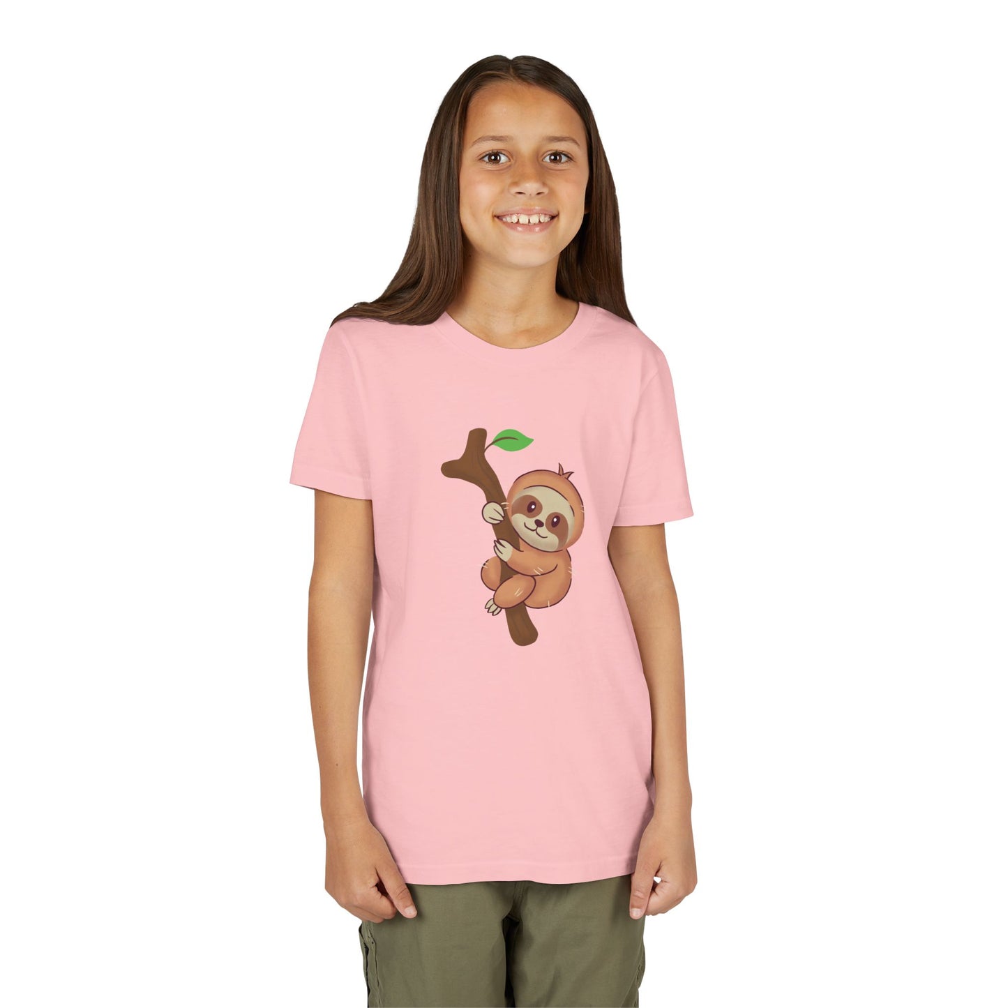 Sloth Tree Branch Youth Tee Shirt by Zoo Guide™
