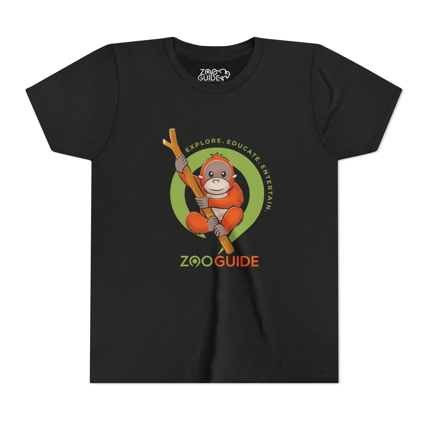 Orangutan in Tree in Zoo Guide™ Waypoint Icon Youth Tee Shirt by Zoo Guide™
