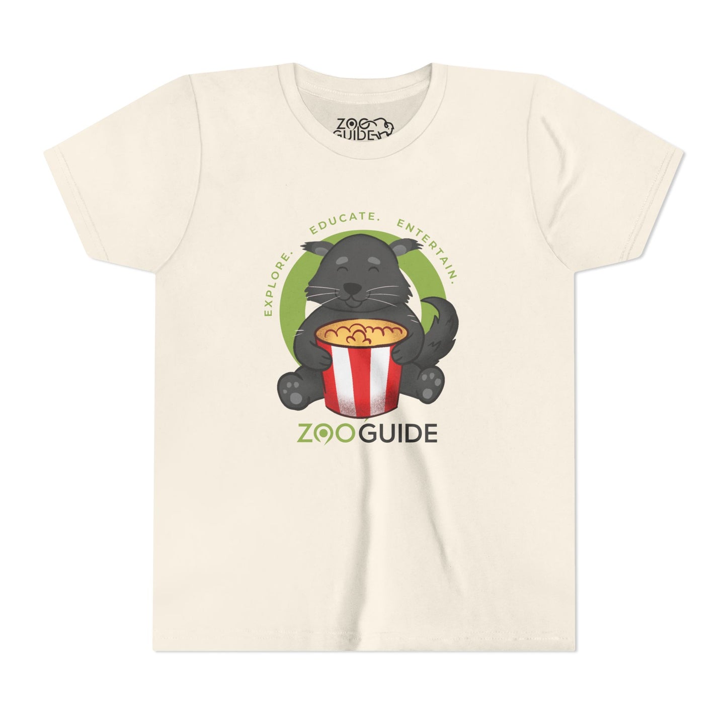 Binturong Eating Popcorn in Zoo Guide™ Waypoint Icon Youth Tee Shirt by Zoo Guide™
