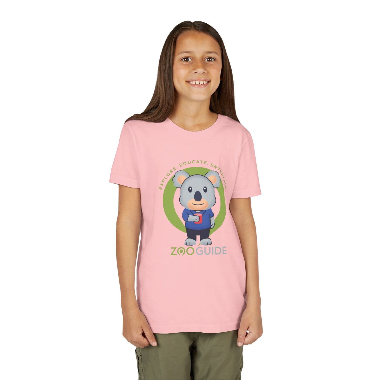 Koala with Cup in Zoo Guide™ Waypoint Icon Youth Tee Shirt by Zoo Guide™