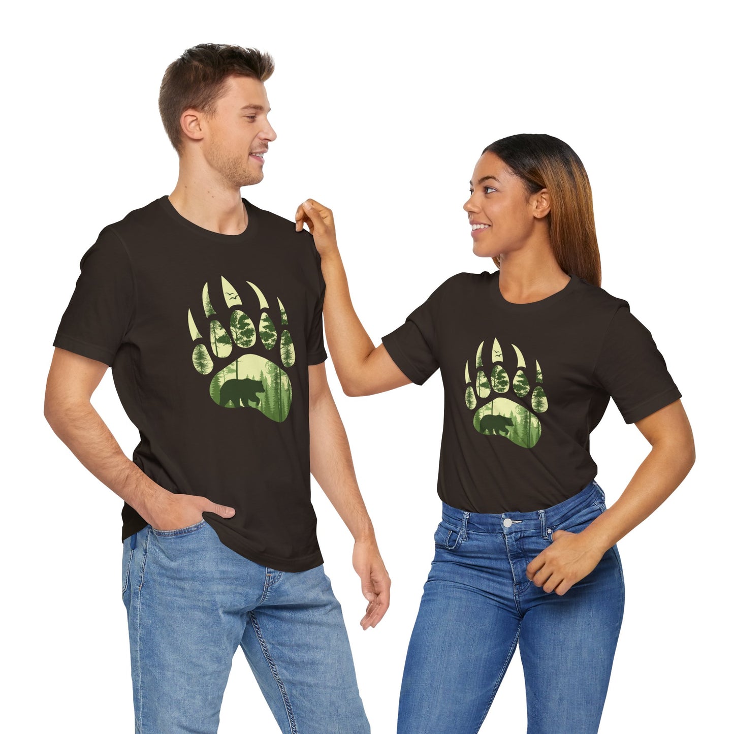 Bear Print Adult Unisex Tee Shirt by Zoo Guide™