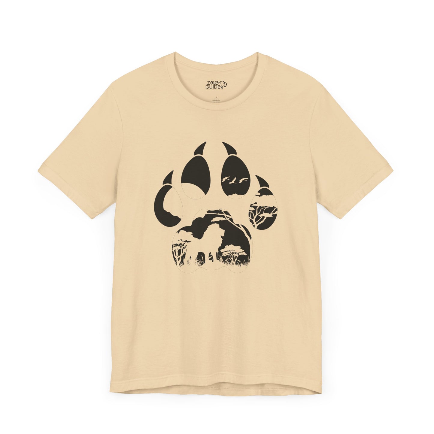 African Lion Print Adult Unisex Tee Shirt by Zoo Guide™