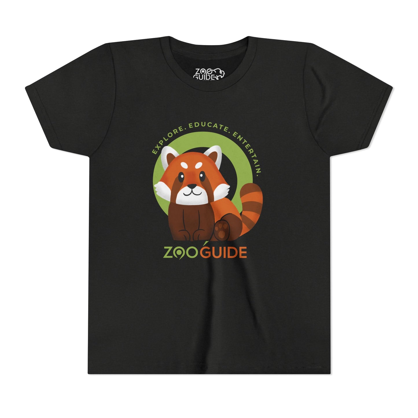 Red Panda Sitting in Zoo Guide™ Waypoint Icon Youth Tee Shirt by Zoo Guide™