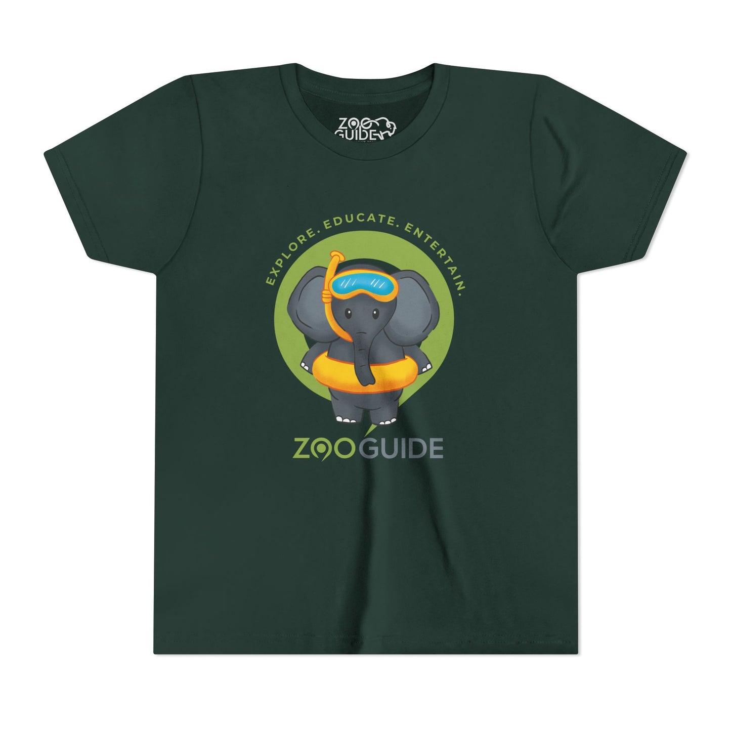 African Elephant "Beach Day" in Zoo Guide™ Waypoint Icon Youth Tee Shirt by Zoo Guide™