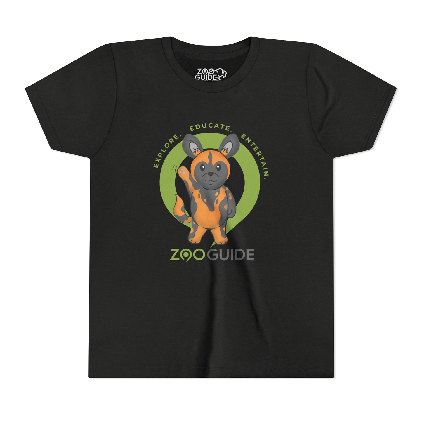 African Painted Dog Waving in Zoo Guide™ Waypoint Icon Youth Tee Shirt by Zoo Guide™
