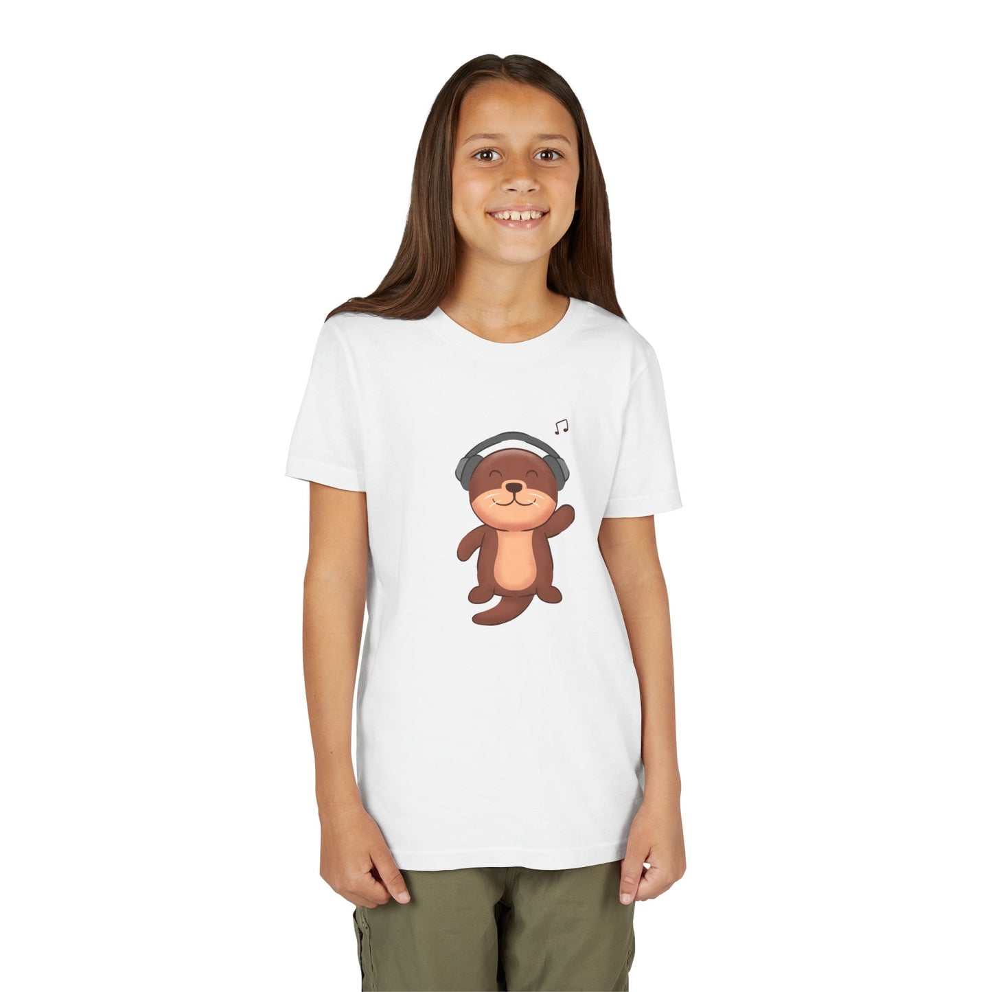 Asian Small Clawed Otter Jammin' Youth Tee Shirt by Zoo Guide™