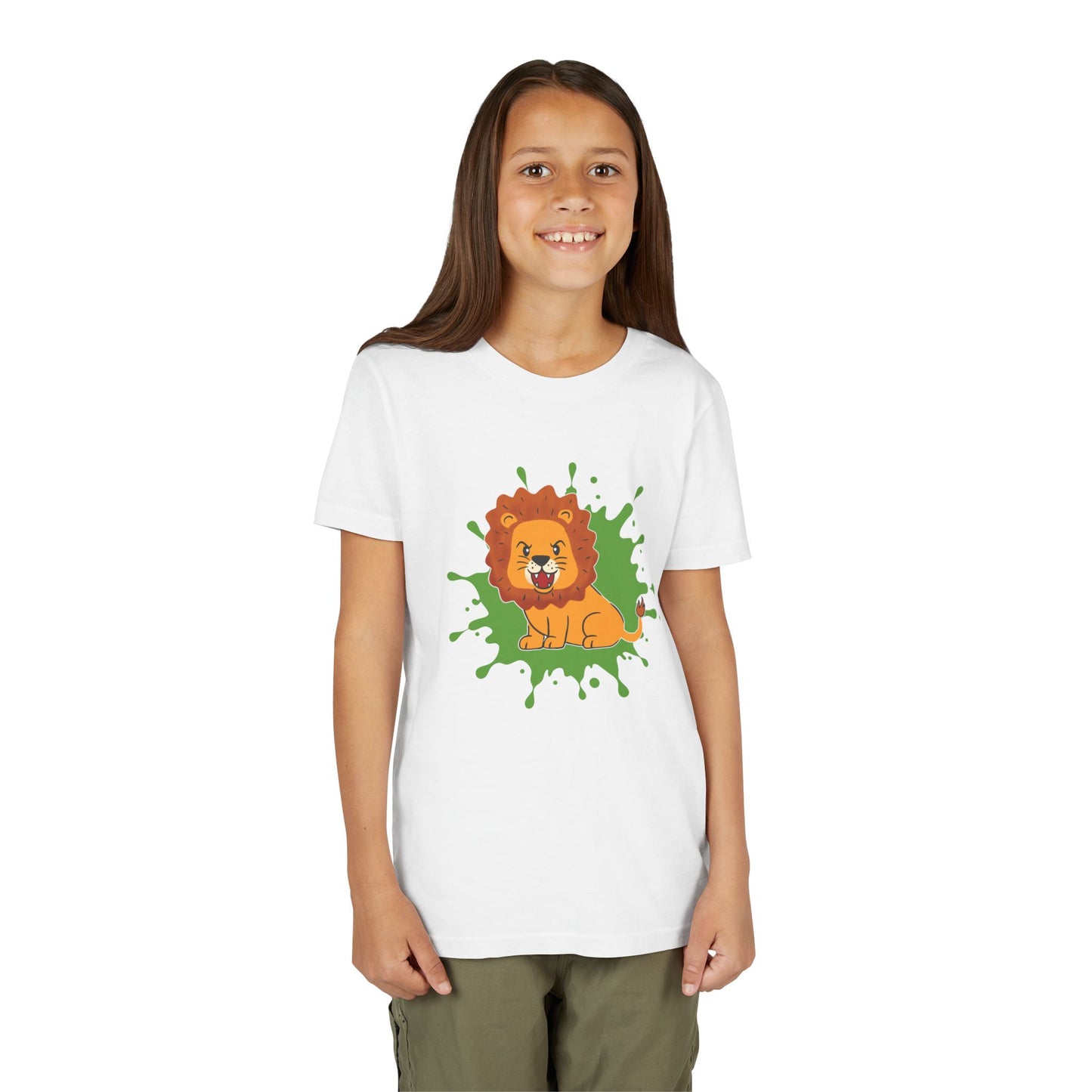 Roaring Lion Color Splash Youth Tee Shirt by Zoo Guide™