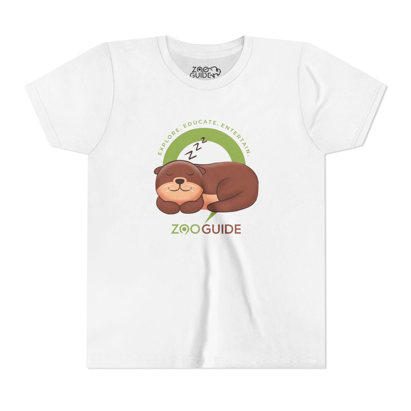 Asian Small Clawed Otter Sleepin' in Zoo Guide™ Waypoint Icon Youth Tee Shirt by Zoo Guide™