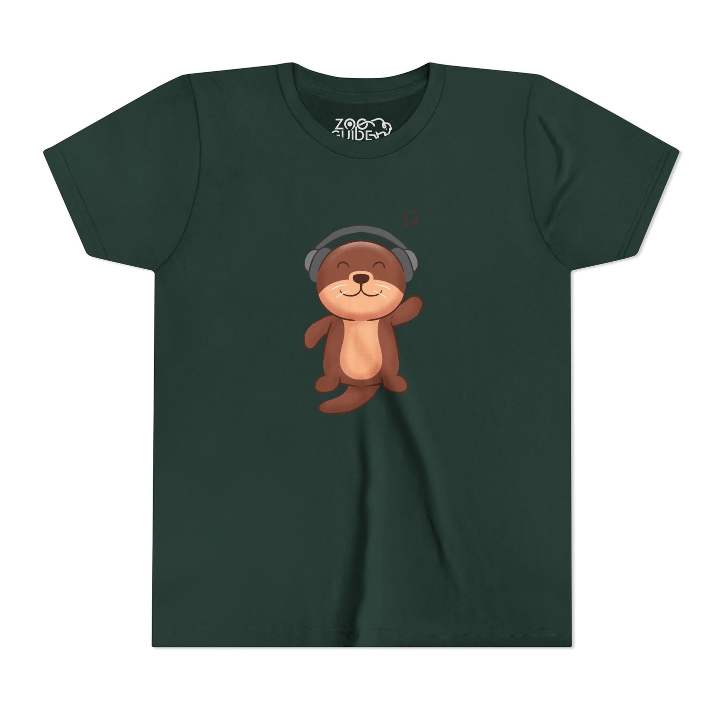 Asian Small Clawed Otter Jammin' Youth Tee Shirt by Zoo Guide™