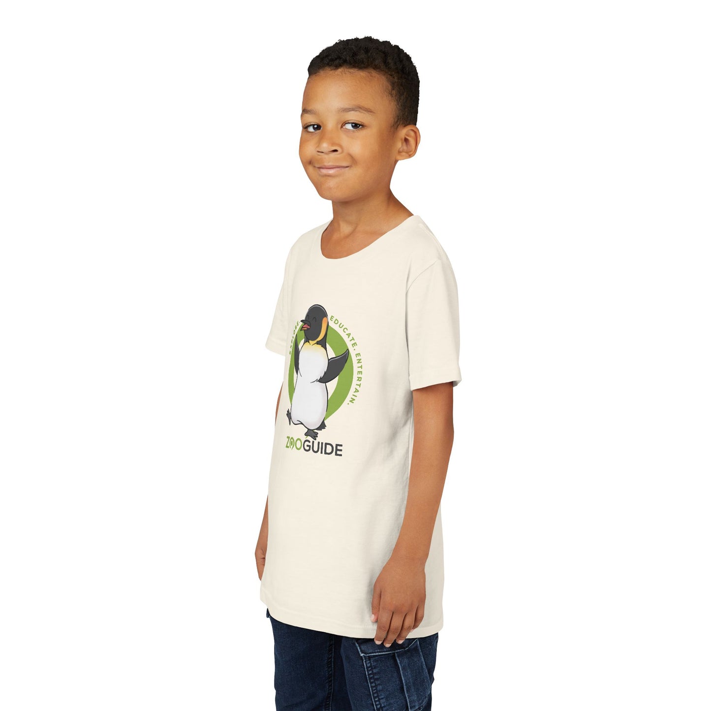 Happy King Penguin in Zoo Guide™ Waypoint Icon Youth Tee Shirt by Zoo Guide™