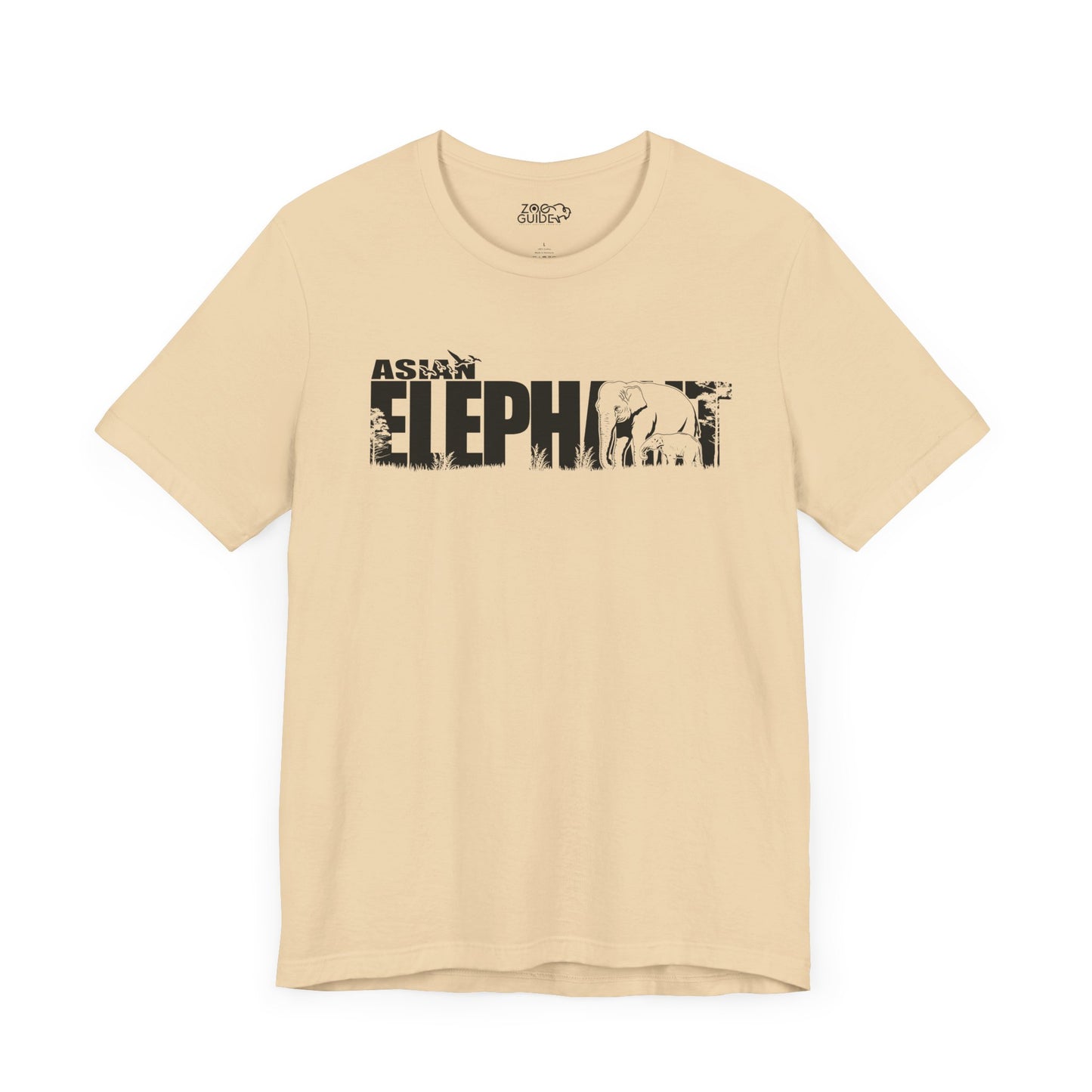 ASIAN ELEPHANT Adult Unisex Tee Shirt by Zoo Guide™