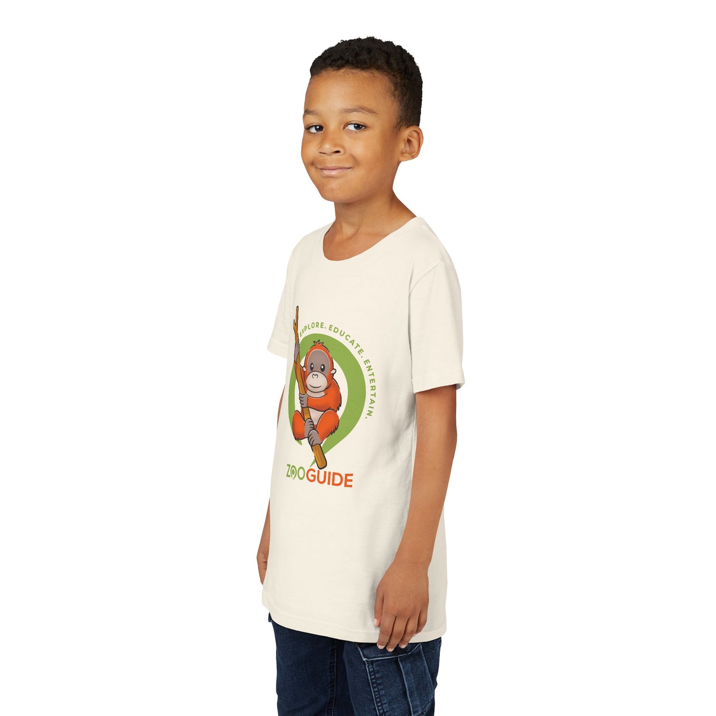 Orangutan in Tree in Zoo Guide™ Waypoint Icon Youth Tee Shirt by Zoo Guide™