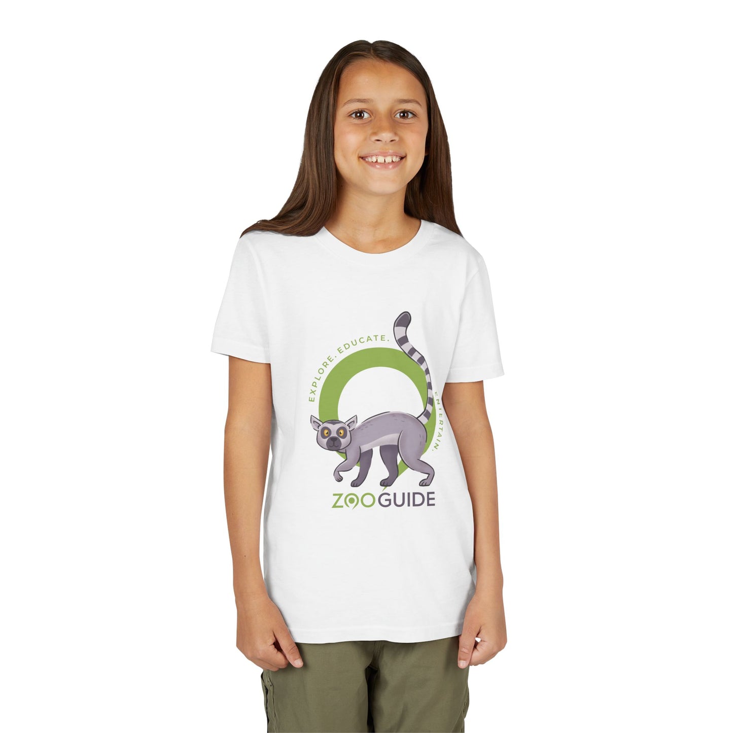 Ring-tailed Lemur in Zoo Guide™ Waypoint Icon Youth Tee Shirt by Zoo Guide™