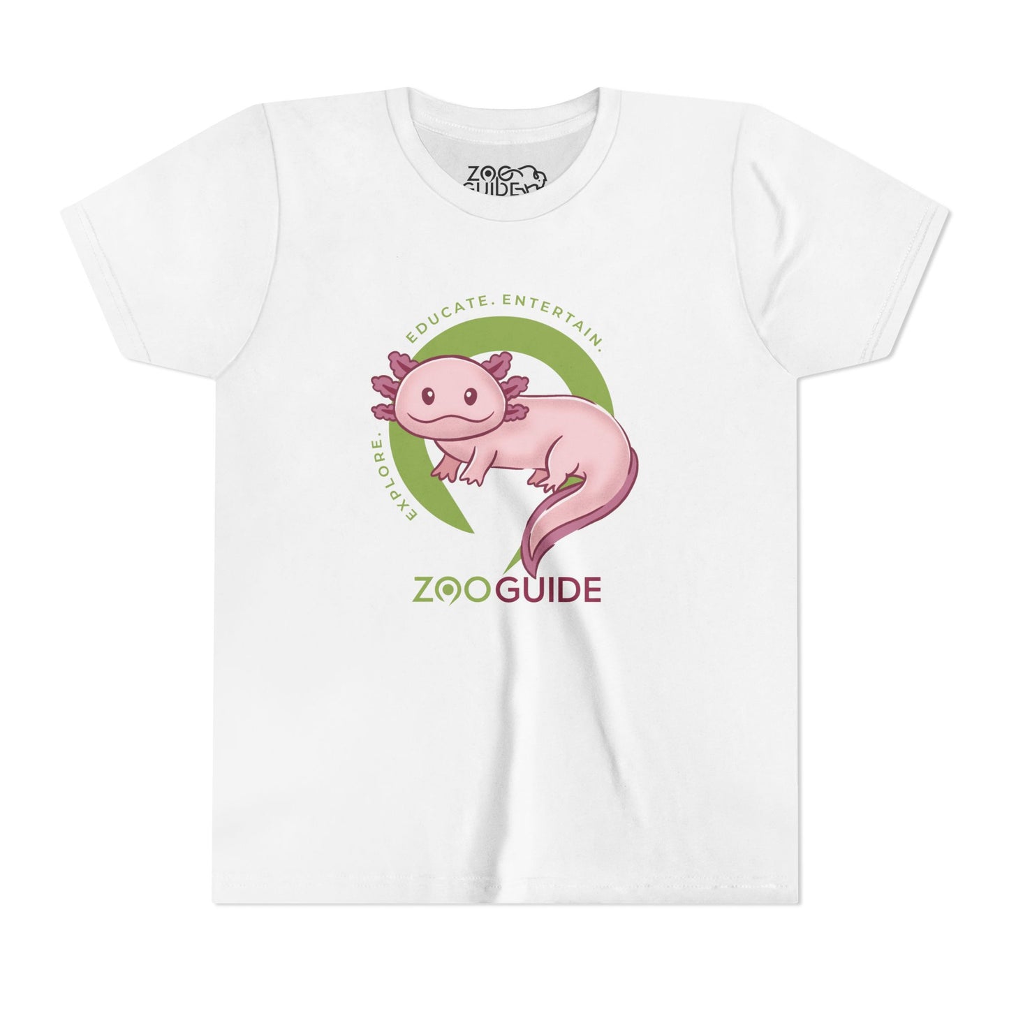 Axolotl in Zoo Guide™ Waypoint Icon Youth Tee Shirt by Zoo Guide™