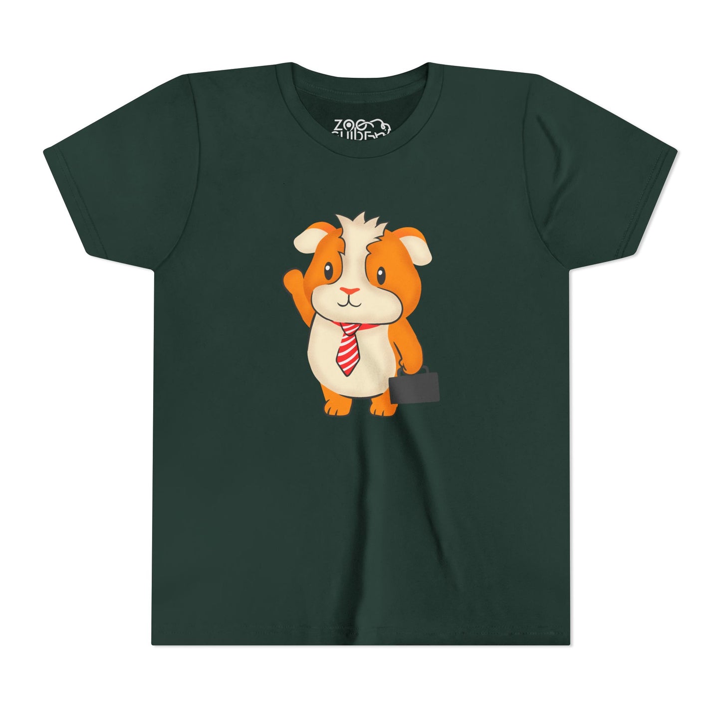 Guinea Pig "Off to Work" Youth Tee Shirt by Zoo Guide™