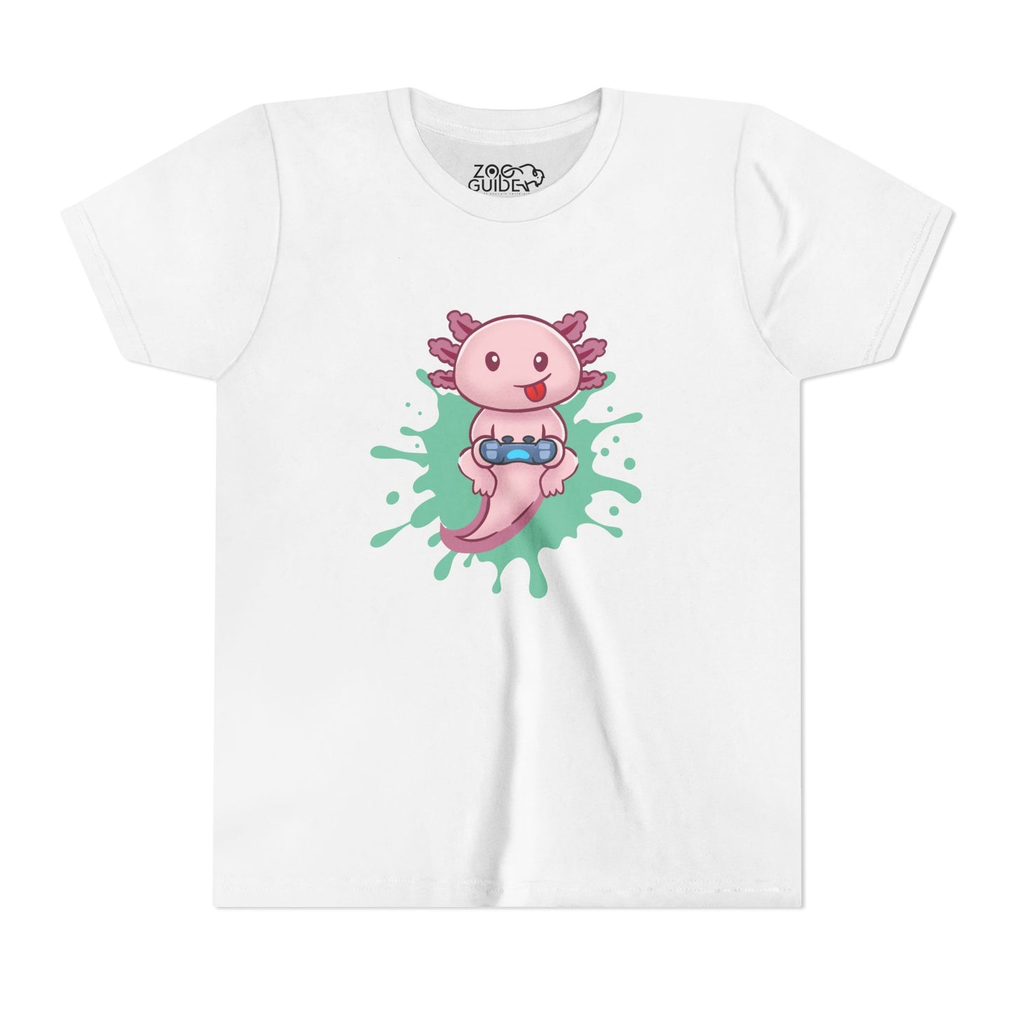 Axolotl Gaming Color Splash Youth Tee Shirt by Zoo Guide™