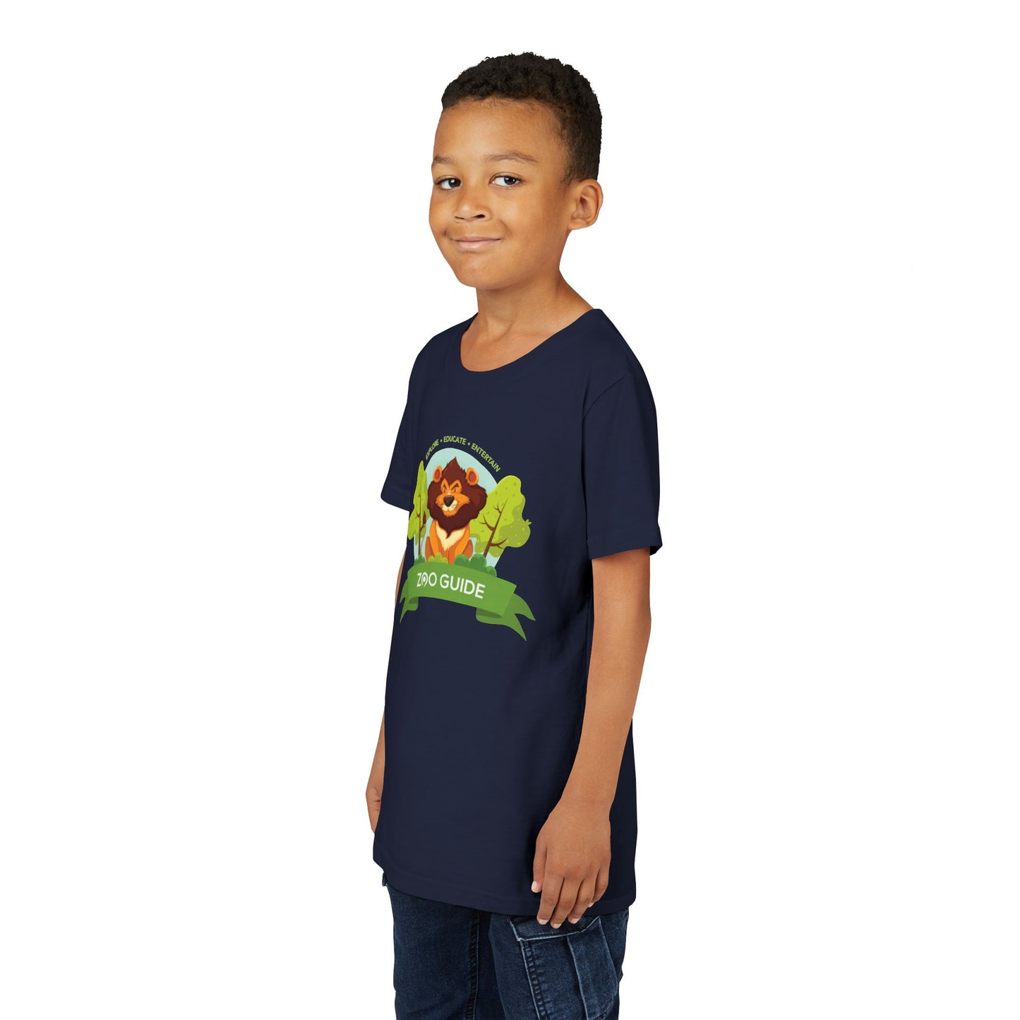 Happy Lion Short Sleeve Youth Tee by Zoo Guide™