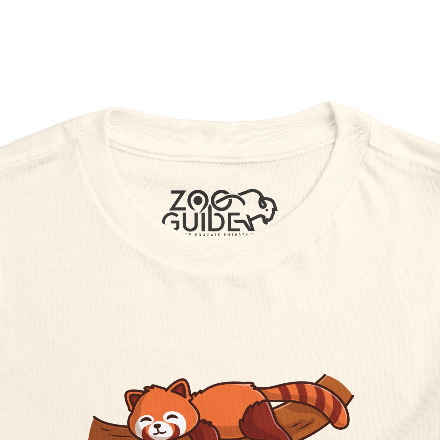 Red Panda Sleeping Kawaii Style Toddler Tee Shirt by Zoo Guide™