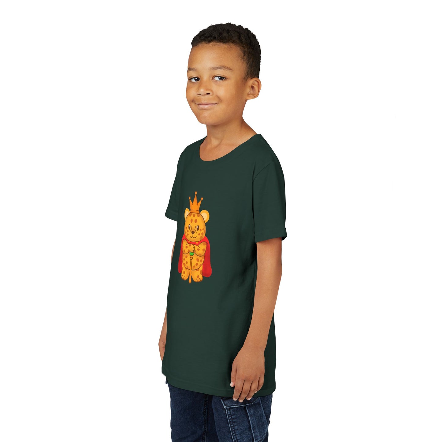The Regal African Leopard Youth Tee Shirt by Zoo Guide™