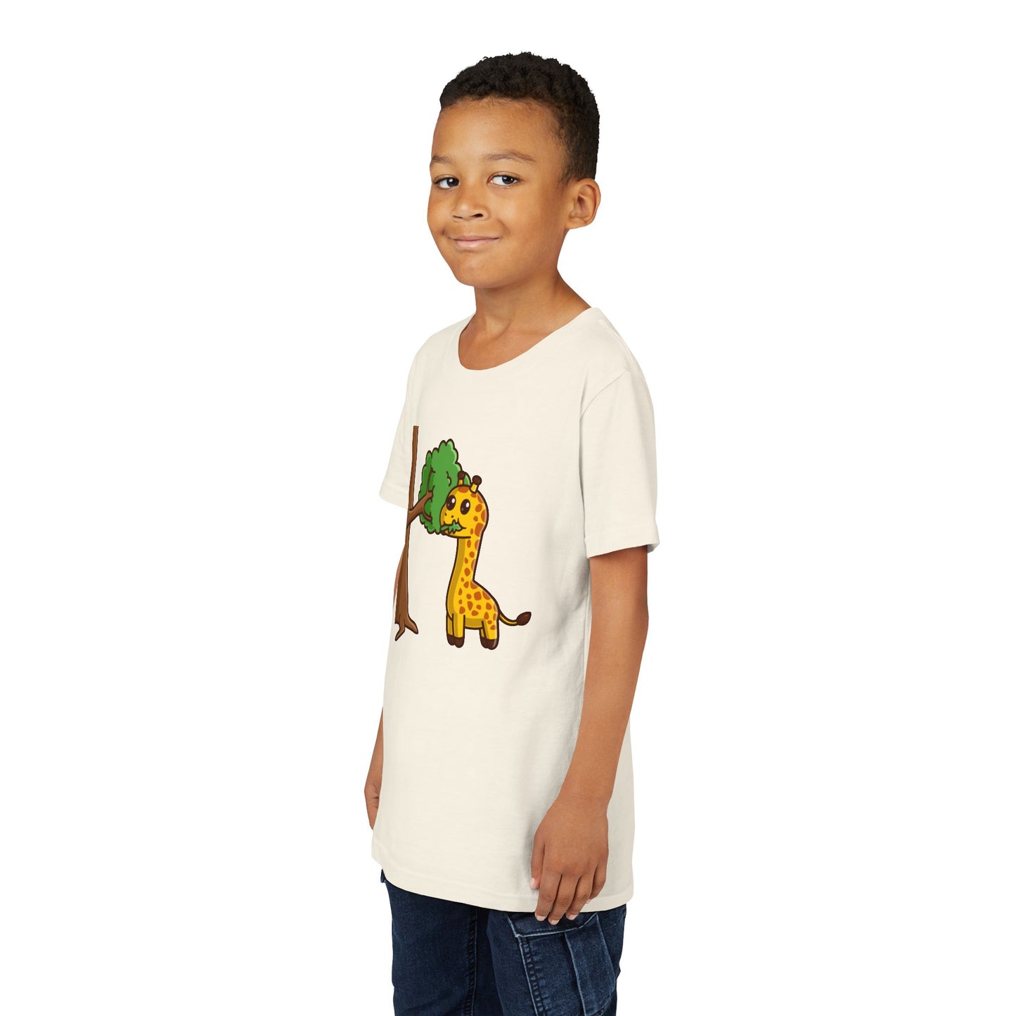 Giraffe Snackin' Kawaii Style Youth Tee Shirt by Zoo Guide™