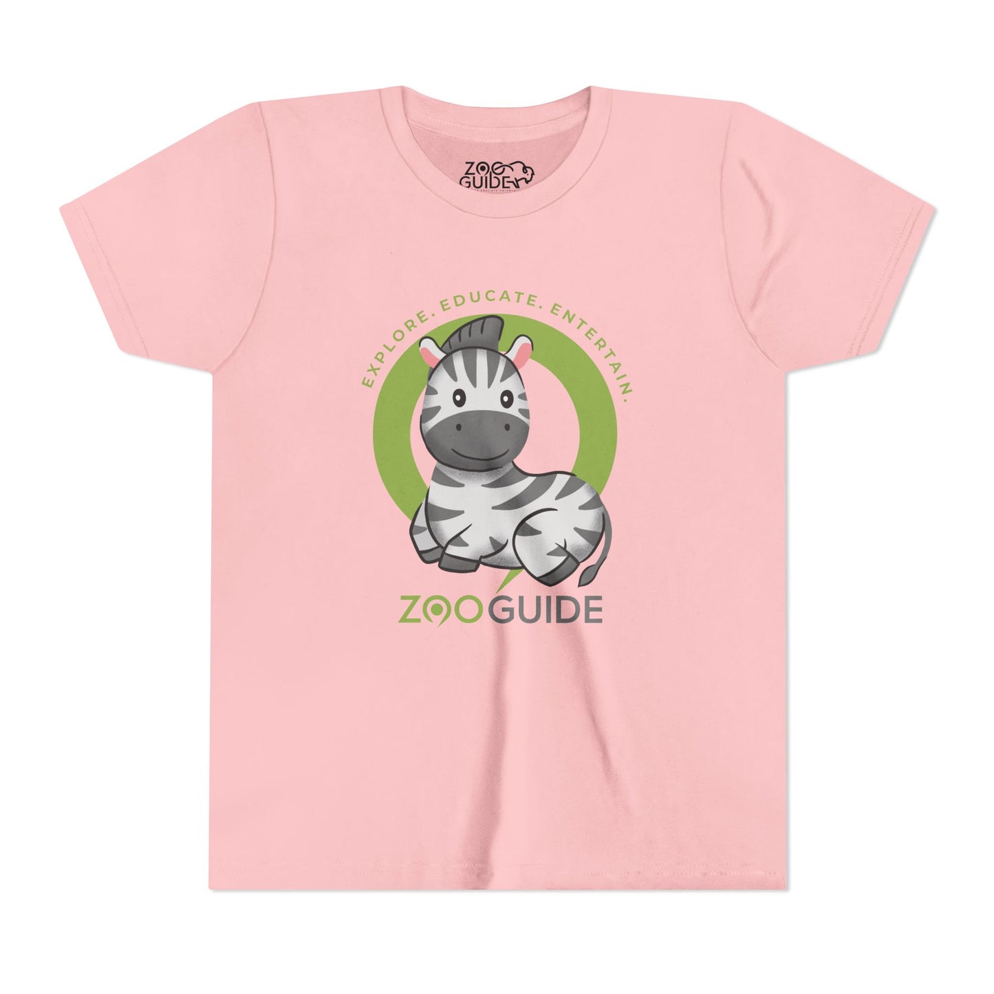 Zebra Laying Down in Zoo Guide™ Waypoint Icon Youth Tee Shirt by Zoo Guide™