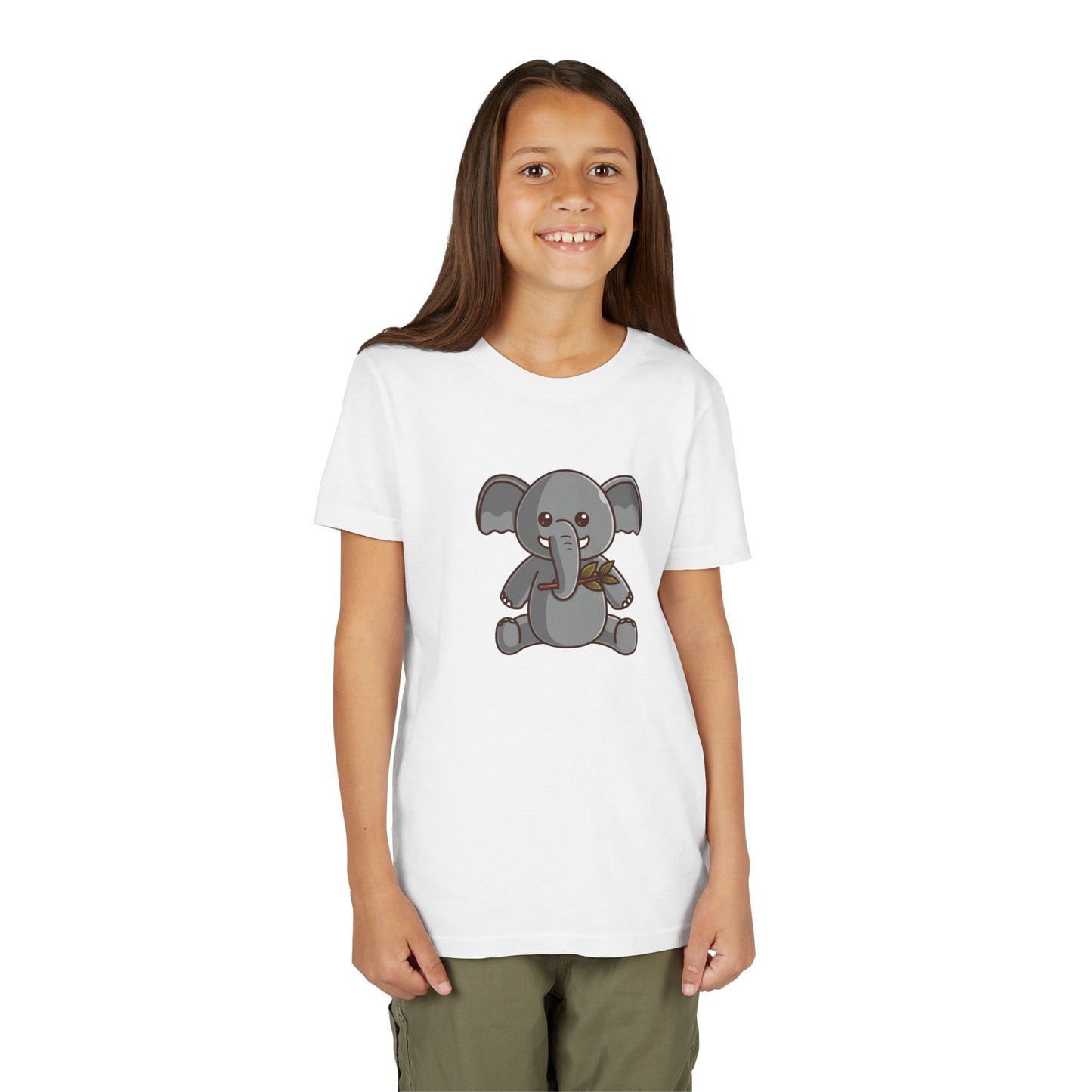 African Elephant Kawaii Style Youth Tee Shirt by Zoo Guide™