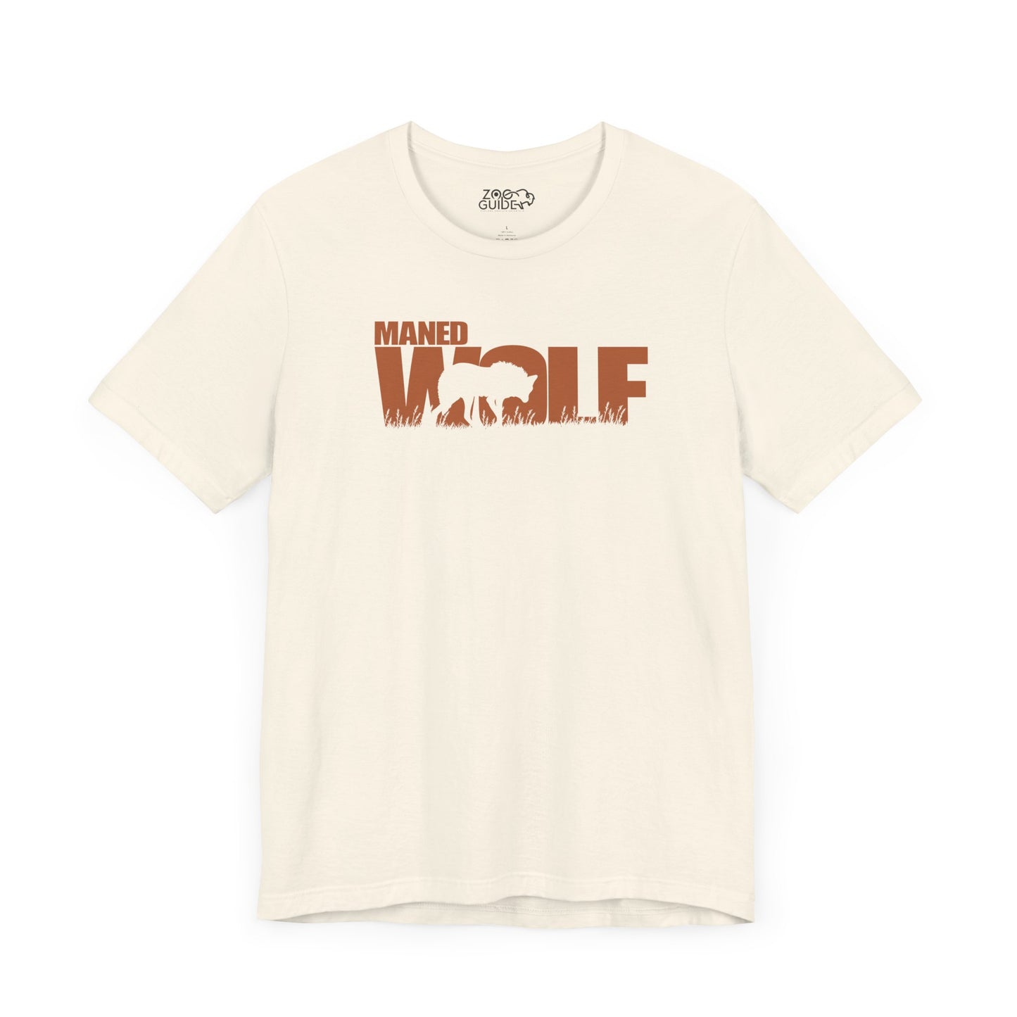 MANED WOLF Color Adult Unisex Tee Shirt by Zoo Guide™
