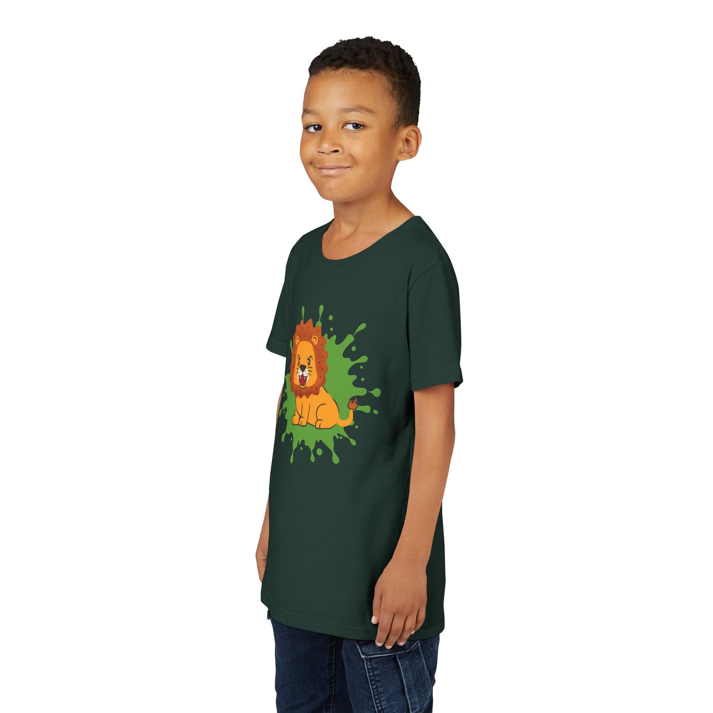 Roaring Lion Color Splash Youth Tee Shirt by Zoo Guide™