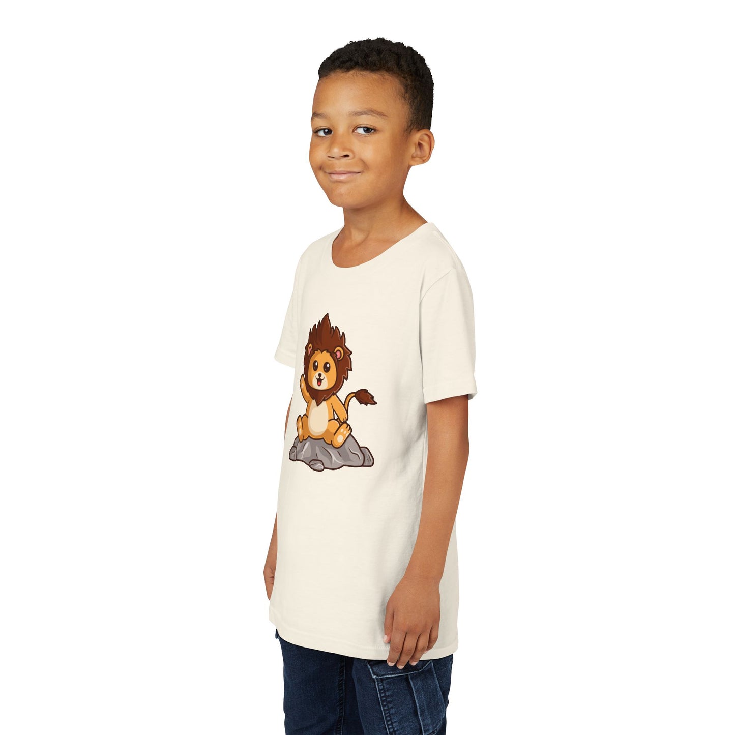 African Lion Kawaii Style Youth Tee Shirt by Zoo Guide™