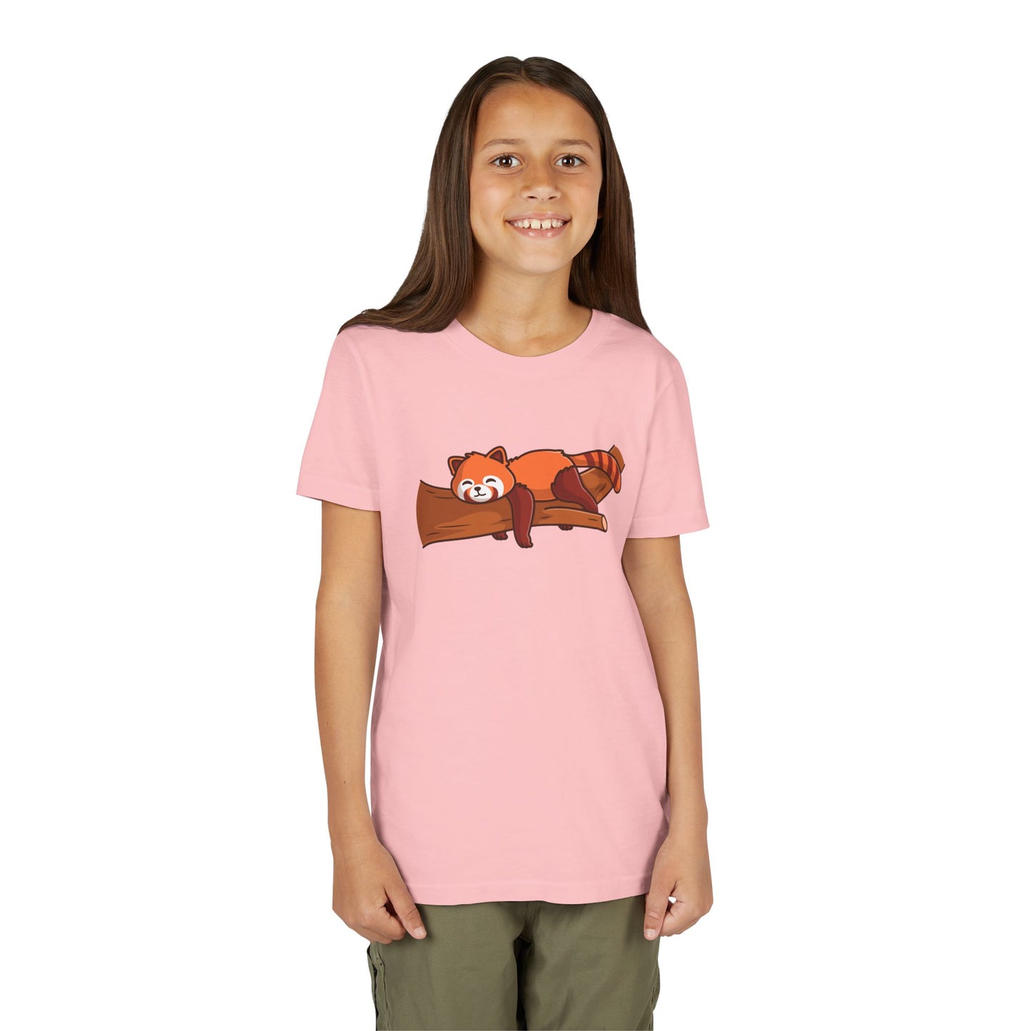 Red Panda Sleeping Kawaii Style Youth Tee Shirt by Zoo Guide™