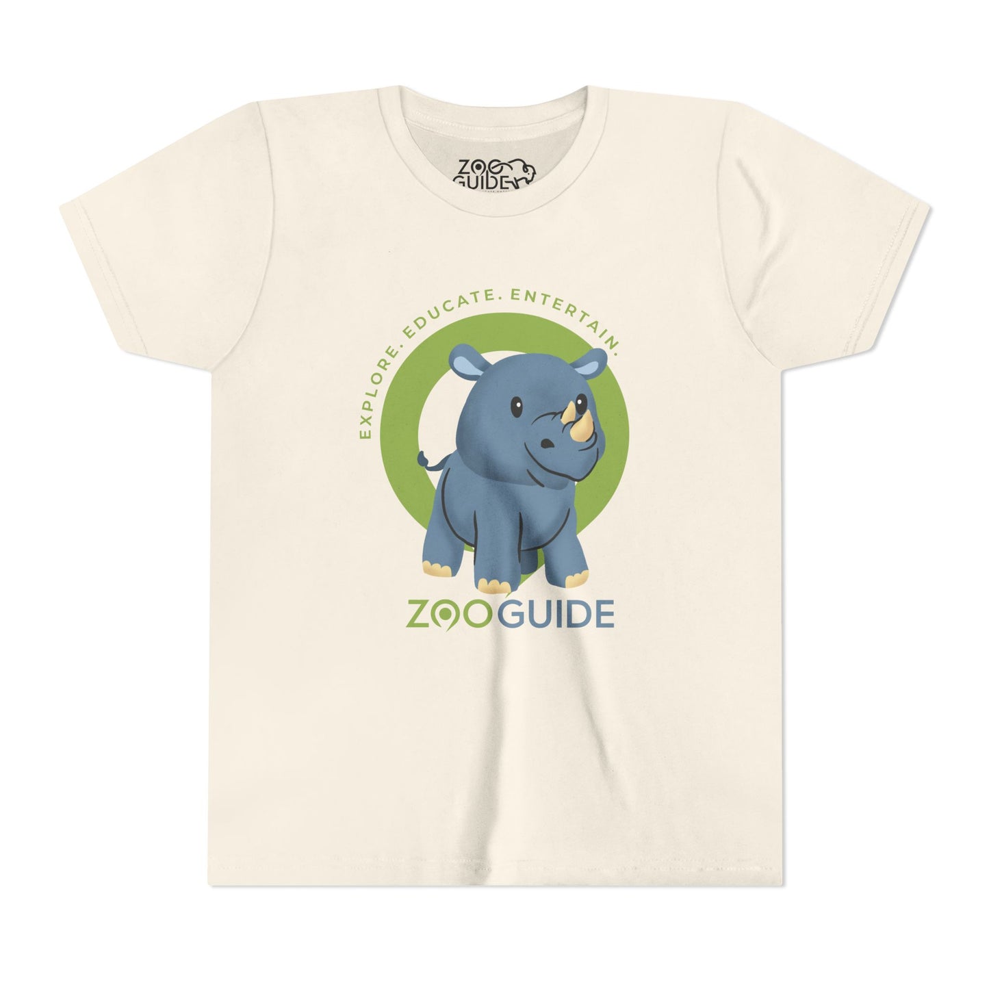Rhino in Zoo Guide™ Waypoint Icon Youth Tee Shirt by Zoo Guide™
