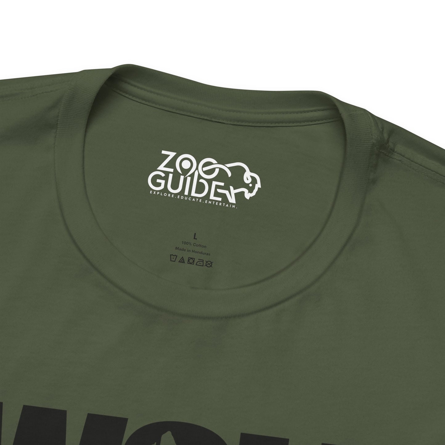 WOLF Adult Unisex Tee Shirt by Zoo Guide™