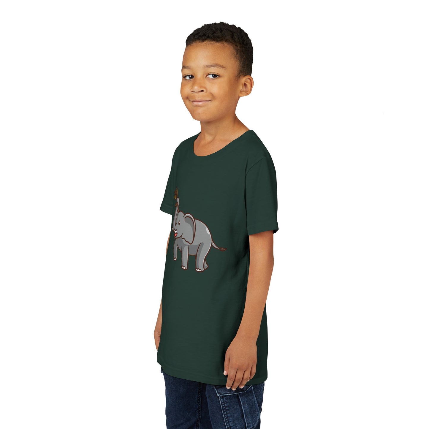 African Elephant Kawaii Style Youth Tee Shirt by Zoo Guide™