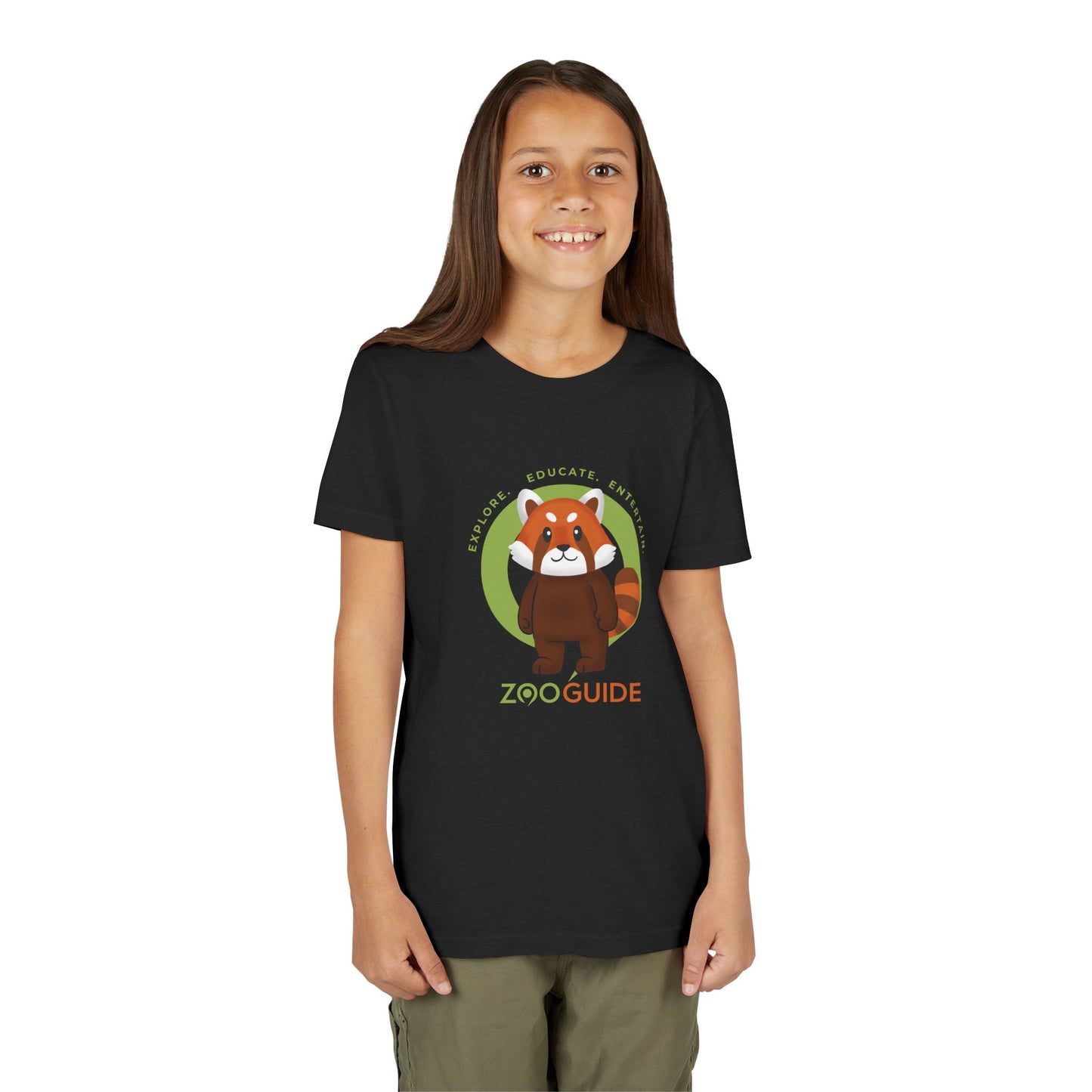 Red Panda Standing in Zoo Guide™ Waypoint Icon Youth Tee Shirt by Zoo Guide™