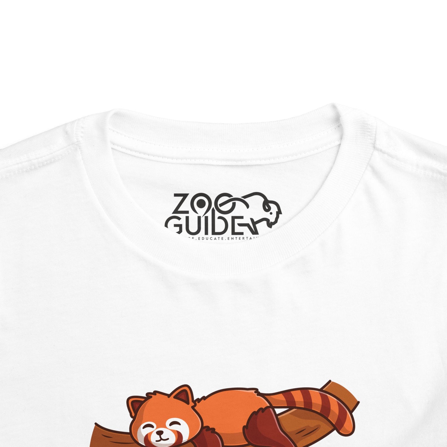 Red Panda Sleeping Kawaii Style Toddler Tee Shirt by Zoo Guide™