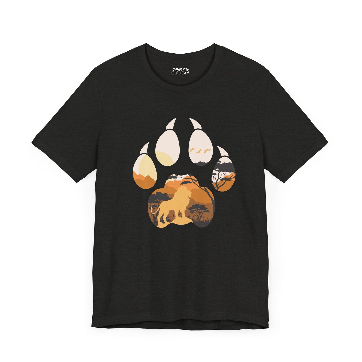 African Lion Print Adult Unisex Tee Shirt by Zoo Guide™