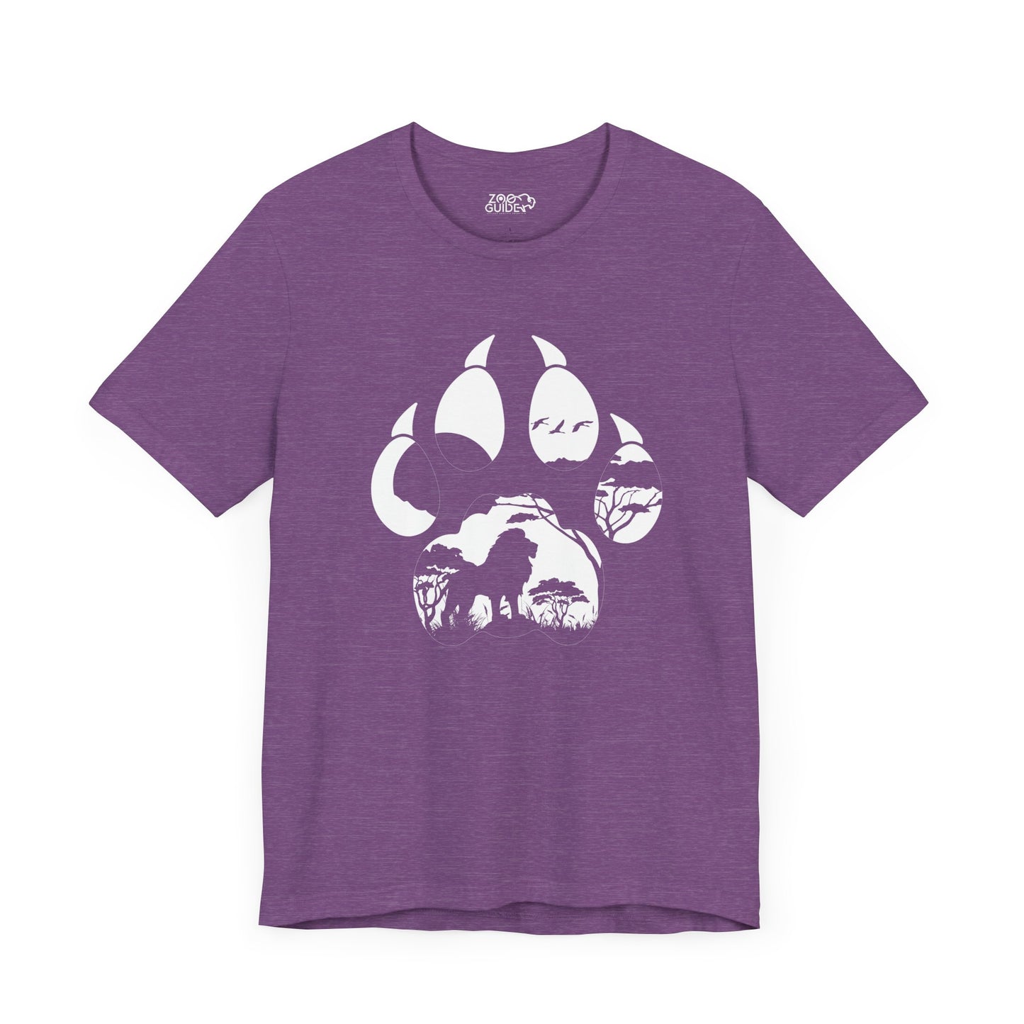 African Lion Print Adult Unisex Tee Shirt by Zoo Guide™