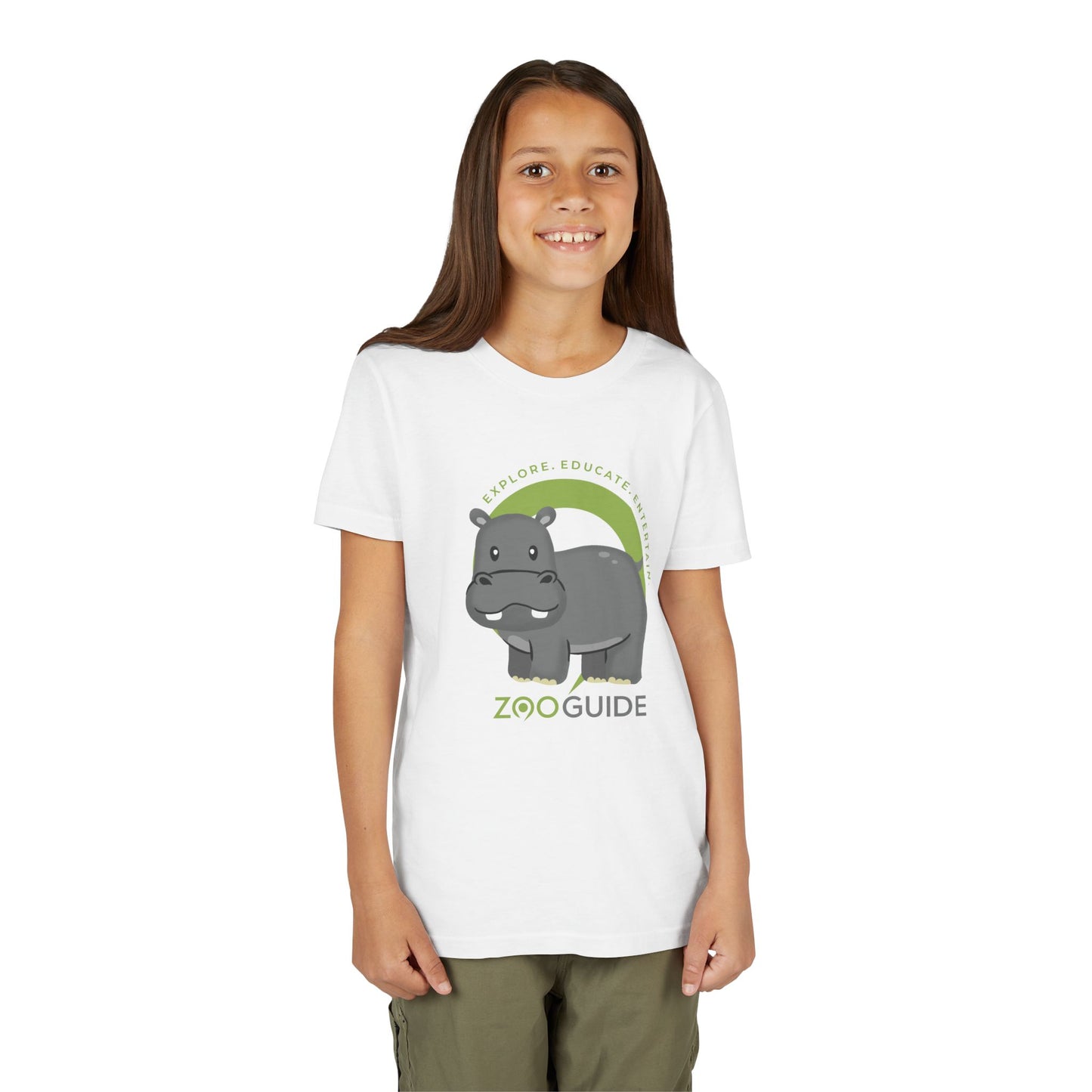 Hippo in Zoo Guide™ Waypoint Icon Youth Tee Shirt by Zoo Guide™