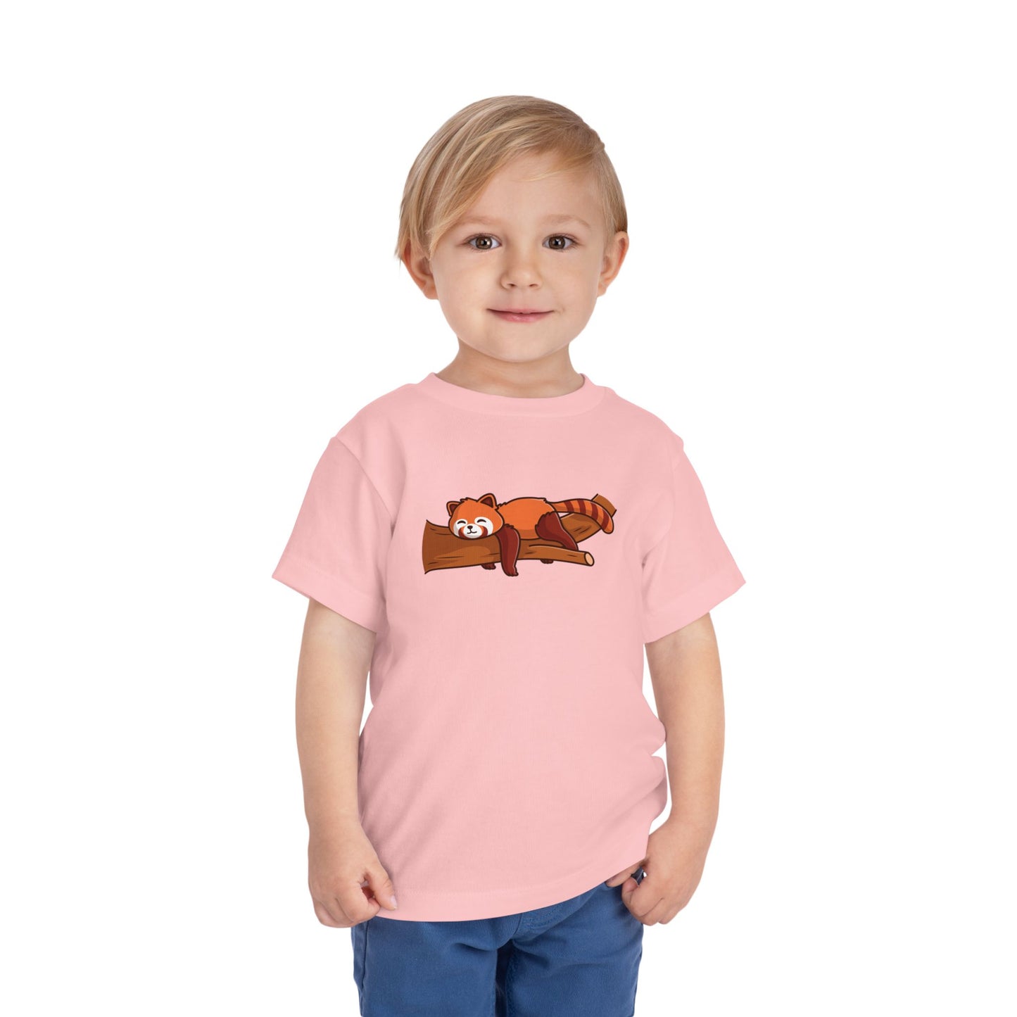 Red Panda Sleeping Kawaii Style Toddler Tee Shirt by Zoo Guide™