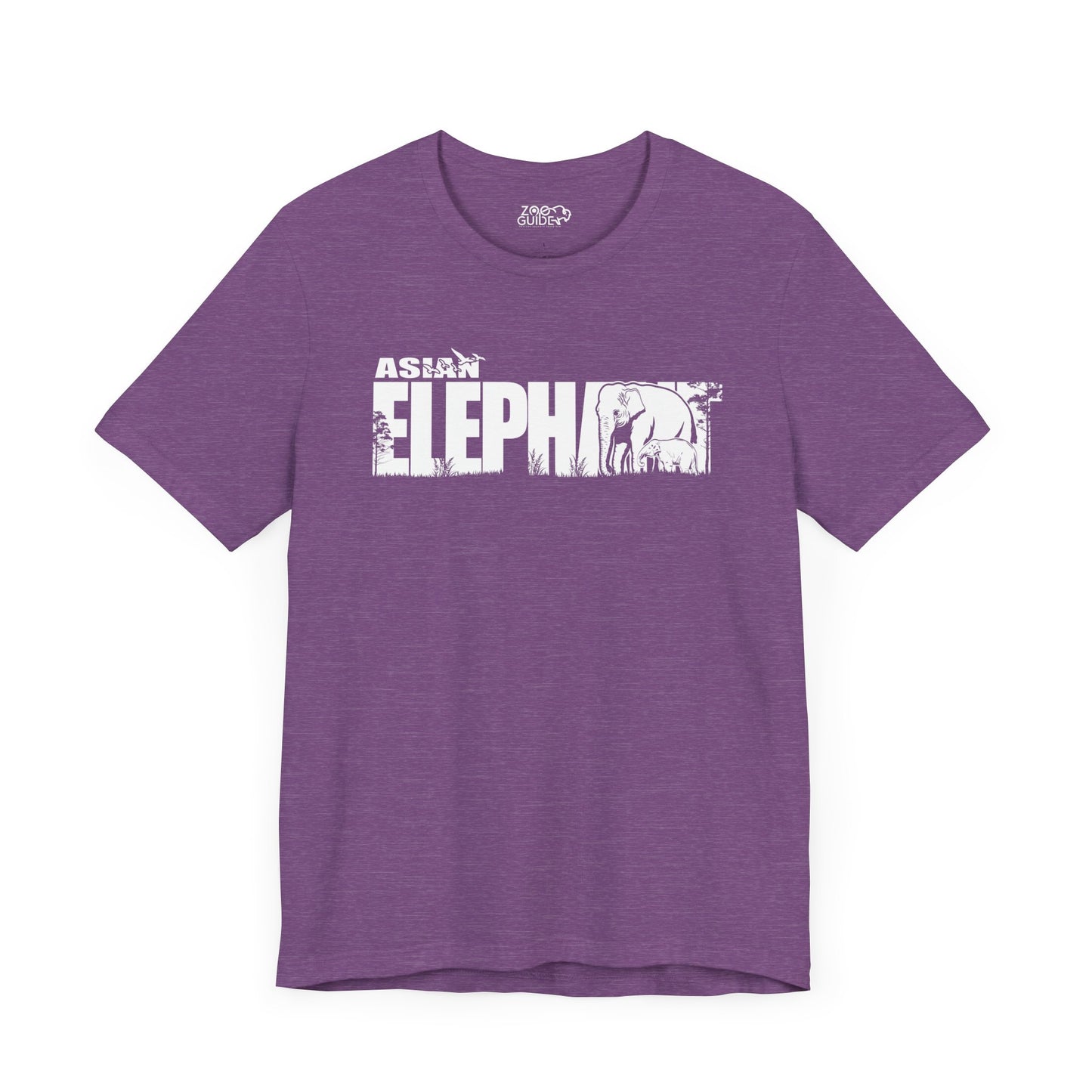 ASIAN ELEPHANT Adult Unisex Tee Shirt by Zoo Guide™