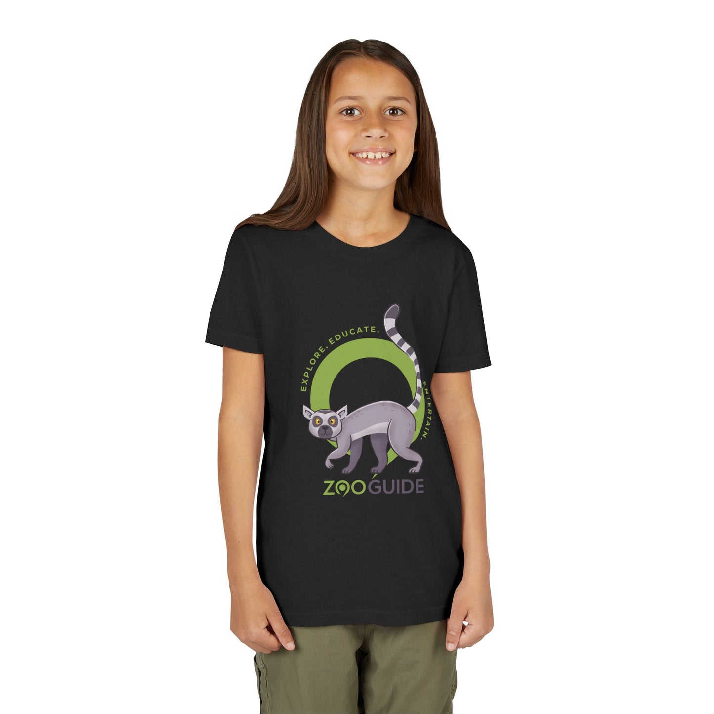 Ring-tailed Lemur in Zoo Guide™ Waypoint Icon Youth Tee Shirt by Zoo Guide™