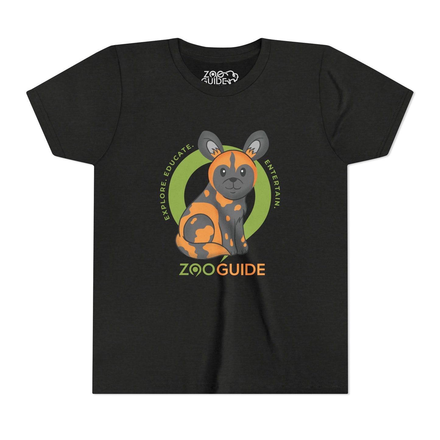 African Painted Dog in Zoo Guide™ Waypoint Icon Youth Tee Shirt by Zoo Guide™