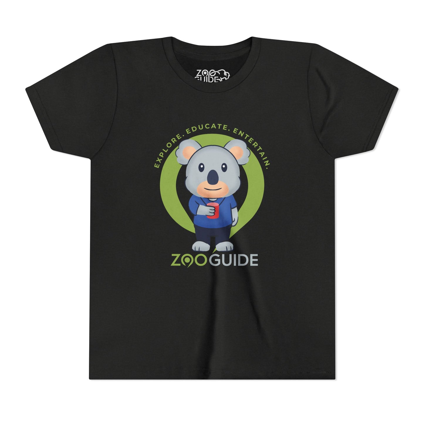 Koala with Cup in Zoo Guide™ Waypoint Icon Youth Tee Shirt by Zoo Guide™