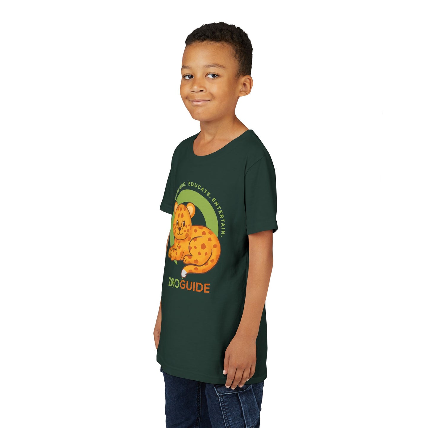 African Leopard in Zoo Guide™ Waypoint Icon Youth Tee Shirt by Zoo Guide™