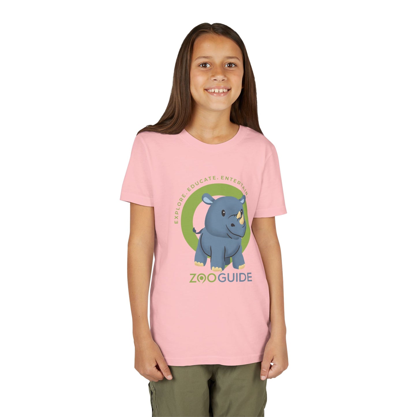 Rhino in Zoo Guide™ Waypoint Icon Youth Tee Shirt by Zoo Guide™