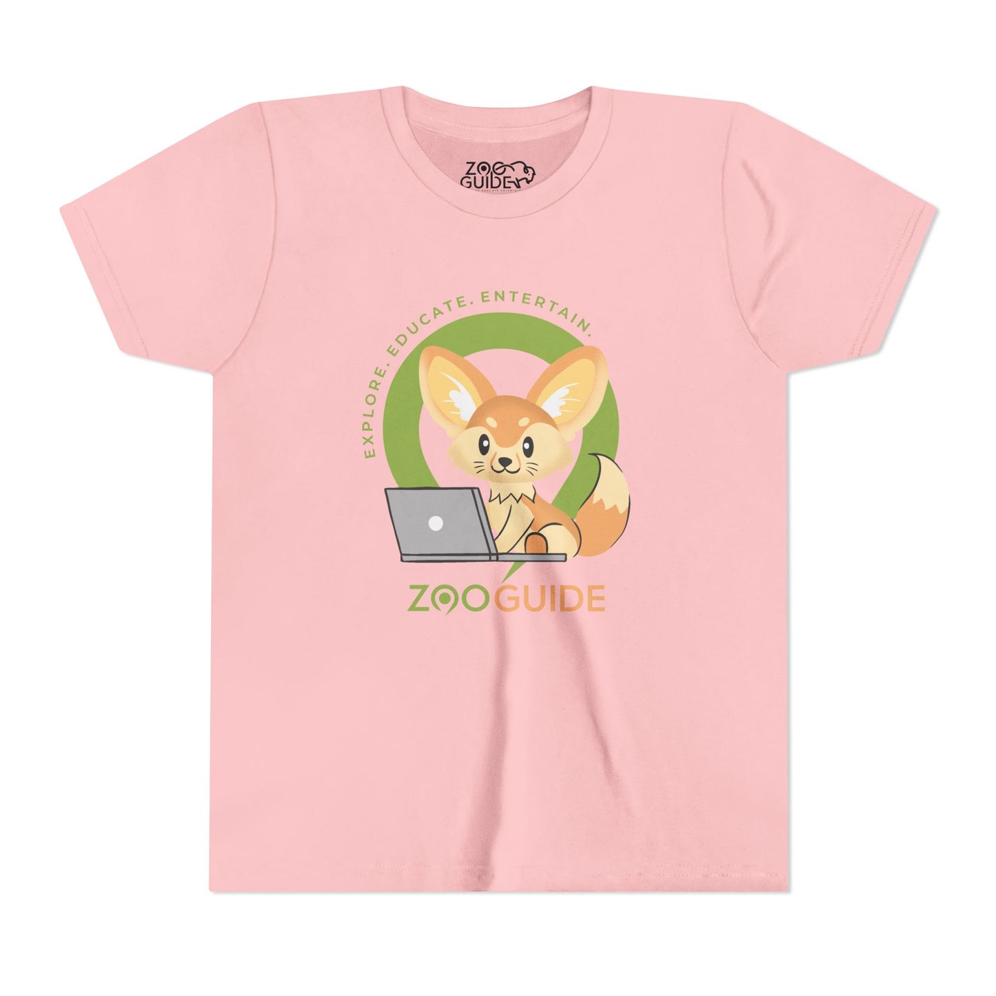 Fennec Fox on Laptop in Zoo Guide™ Waypoint Icon Youth Tee Shirt by Zoo Guide™